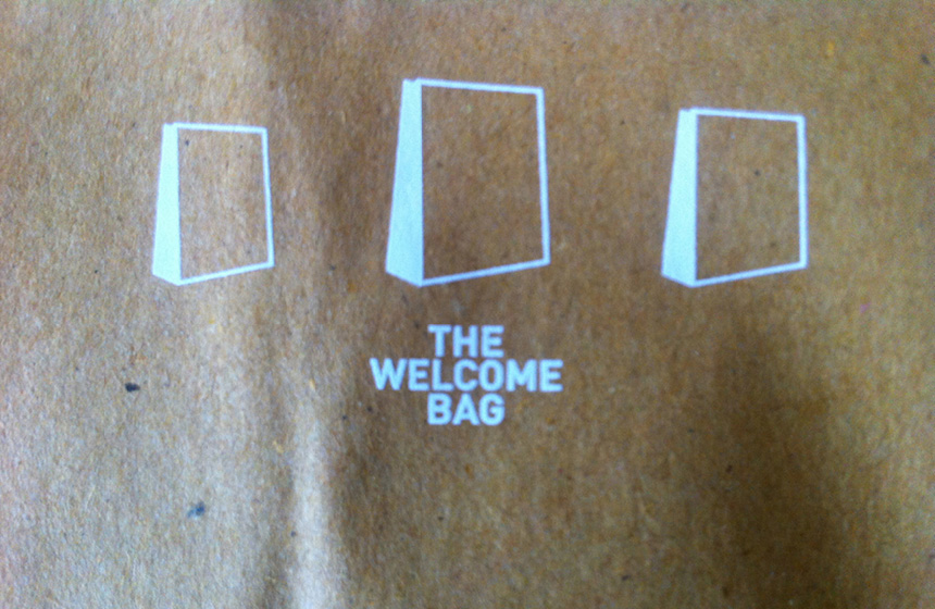 The welcome bag